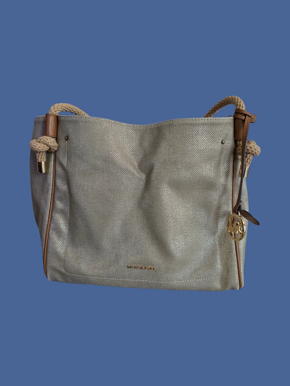 Michael Kors Isla Large Metallic Tote Bag.